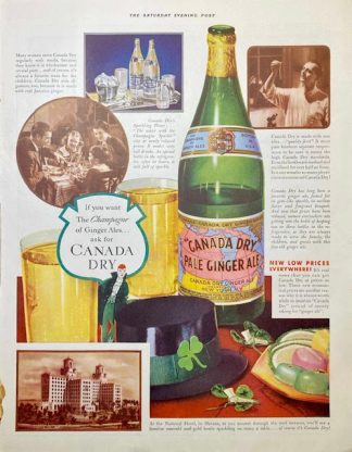 Canada Dry Pale Ginger Ale Ad 1937 – National Hotel Havana Cuba