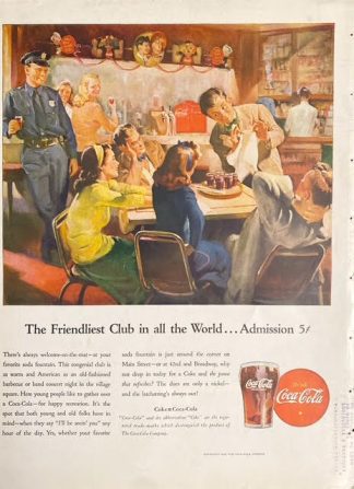 Coke Ad 1946 – Soda Fountain
