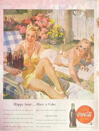 Coke 1947 Ad – Happy Hour…