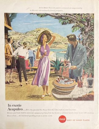 Coke Large1957 Ad Exotic Acapulco Ad