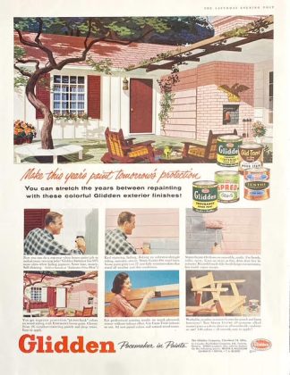 Glidden Paint 1957 Ad – “Make this year’s paint tomorrow’s protection”