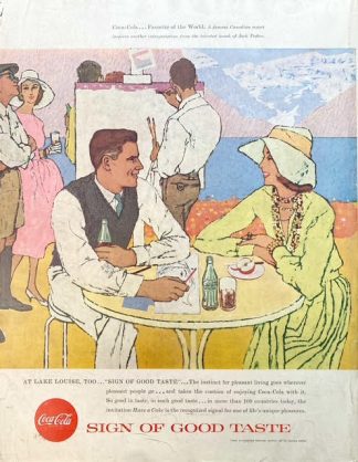 Coke Ad 1957 – Lake Louise by Jack Porter