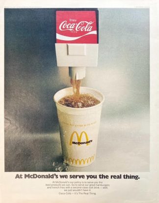 Coke Ad 1972 – McDonalds - Fountain drink machines?