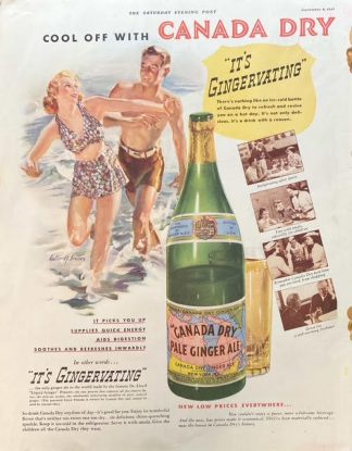 Canada Dry 1937 Ad – “It’s Gingervating”