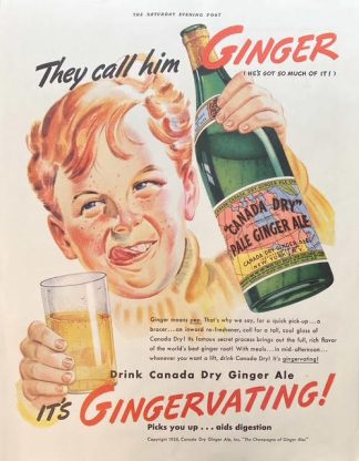 Canada Dry 1938 Ad – They call him Ginger