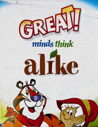 Kellogg’s and Keebler 2001 Ad - Minds Think Alike - Tony the Tiger and Ernie the Keebler Elf