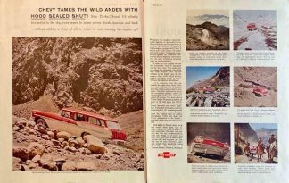 58 Chevrolet Station Wagon 1958 Car Ad – General San Martin Highway, South America