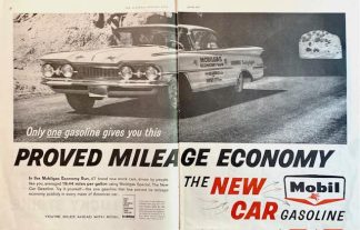 Mobil Gasoline Ad 1959 – Mobilgas Economy Run
