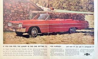 Chevrolet Impala Convertible 1964 Ad – Shown at Futurama at the New York World’s Fair.