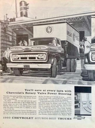 Chevrolet Sturdi Bilt Trucks- 1960 Ad - Rotary Valve Power Steering