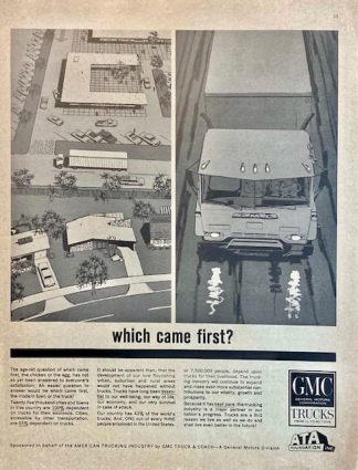 GMC TRUCKS 1962 Ad – which came first?