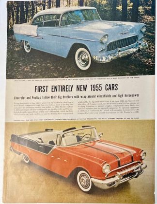 Chevrolet Belair 1955 Cars Ad – First Entirely New 1955 Cars