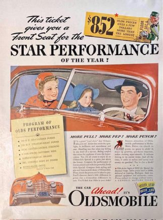Oldsmobile 1941Ad – Star Performance of the Year!