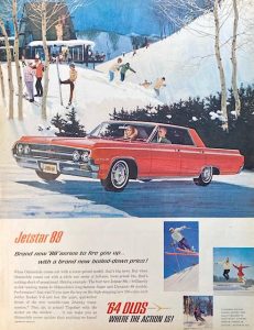 Oldsmobile Jetstar 88 1964 Car Ad – 64 Olds Where the Action Is!