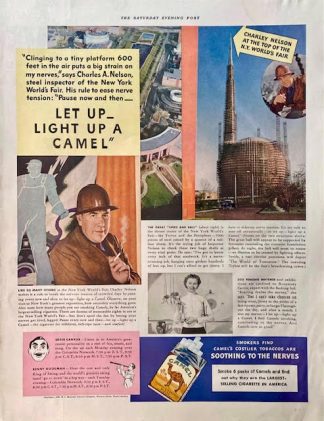 Camel Cigarettes 1939 Advertisement with Charlie A. Nelson