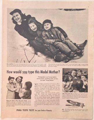 Ipana Toothpaste Ad 1948 with Frances Nalle Crider