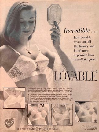 Loveable Brassiere Company 1960 Ad – Incredible