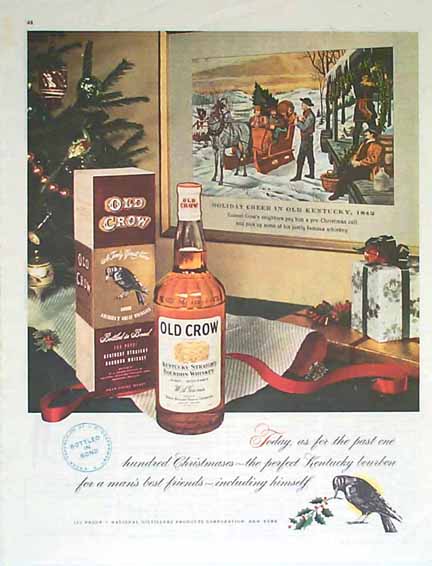 Old Crow 1949 Christmas Ad - National Distillers
