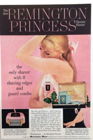 Remington Princess Electric Shaver 1957 Holiday Ad