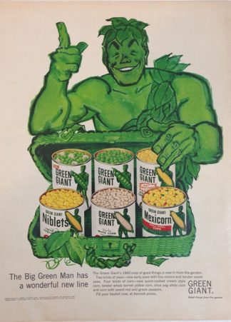 Green Giant 1960 Ad with the Giant