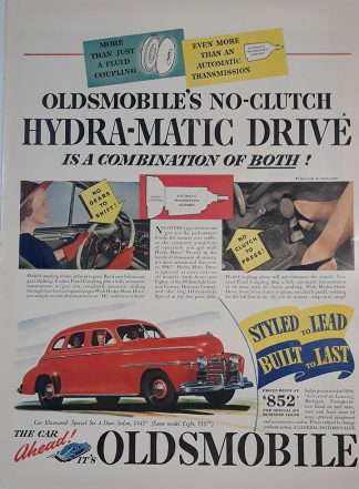 Oldsmobile Special Six  4 Door  Sedan 1940 Ad - Model Eight Red Car