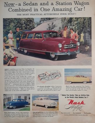 Nash Airflyte 1951 Ad Car Ad - Now a Sedan and a Station Wagon