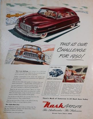 Nash Airflyte 1949 Ad Car Ad - This is our Challenge for 1950