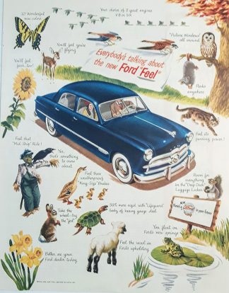 Ford 1949 Car Features Ad - The New FORD FEEL