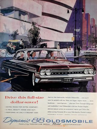 Classic 1961 Oldsmobile Dynamic 88 Car Ad – Solomon R. Guggenheim Museum