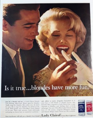 Lady Clairol 1962 Ad - Crème Hair Lightener