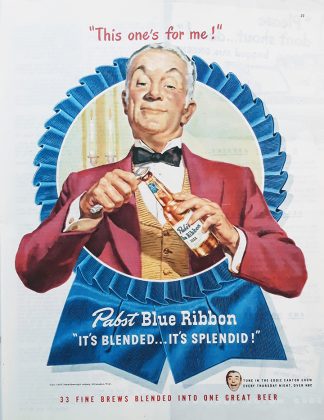Pabst Blue Ribbon 1947 Ad - It's Blended… It's Splendid.