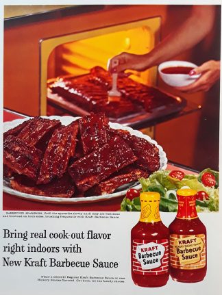 Kraft Barbecue Sauce 1962 Ad - Barbecued Spareribs
