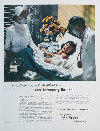 International Inco Nickel Company 1948 Ad – Your Community Hospital