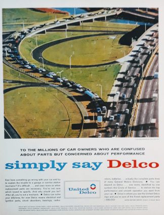 United Delco Parts 1962 Ad – Long Island Expressway, New York