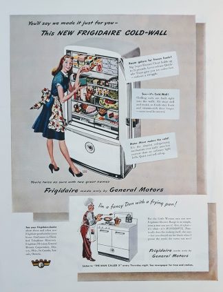 Frigidaire Refrigerator 1947 Ad - This New Frigidaire Cold Wall