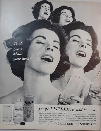 LISTERINE Antiseptic 1962 Ad – Don’t Guess about your breath…
