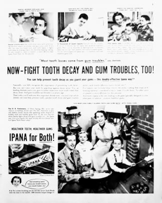 IPANA Tooth Paste Ad 1949 – Now Fight Tooth Decay and Gum Troubles