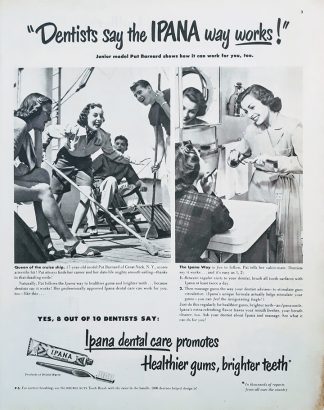 IPANA Tooth Paste Ad 1949 – Pat Barnard