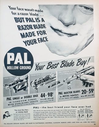 PAL HOLLOW GROUND BLADES 1951 Ad - Your Best Blade Buy!