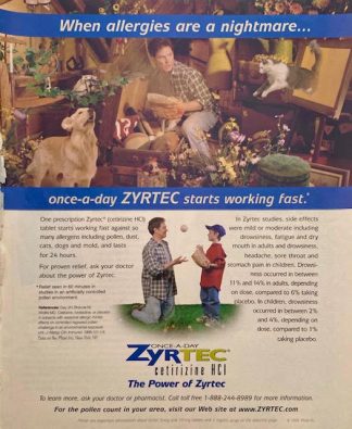 ZYRTEC 1997 Advertisement – nightmare…