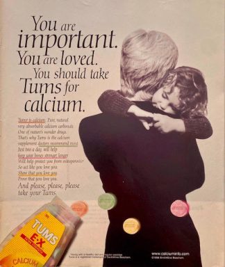 TUMS E-X Extra Strength – SmithKline Beecham 1999 Ad