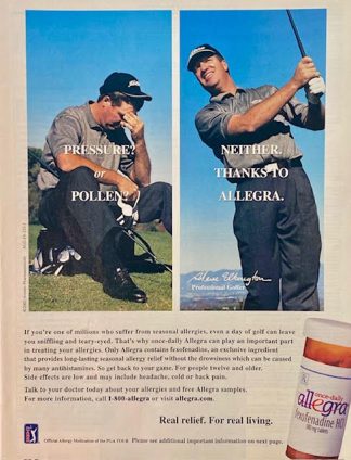 ALLEGRA once-daily 2002 Advertisement – with Steve Elkington