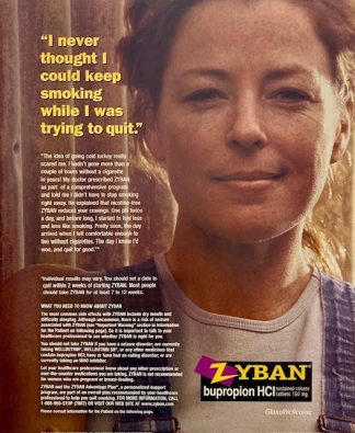 ZYBAN 1999 Advertisement –  Keep Smoking…