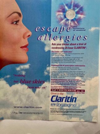 CLARITIN 1997 Advertisement – nightmare… “escape allergies”