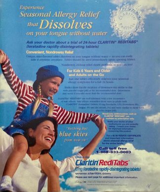 CLARITIN 1998 Advertisement – REDI TABS