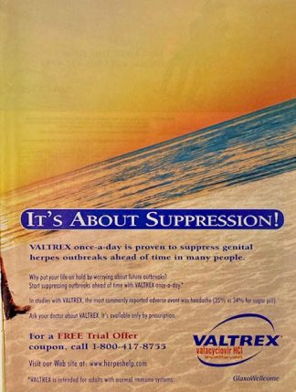VALTREX 1998 Advertisement - It's all about SUPRESSION