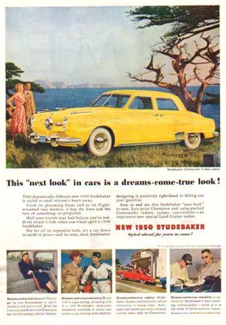 Studebaker 1950 CAR Ad - Commander - Yellow