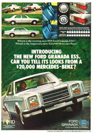 Ford 1978 Car Ad - Granada - Silver