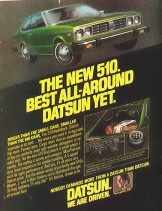 Datsun 510 1978 Car Ad - 510 Hatchback - Green