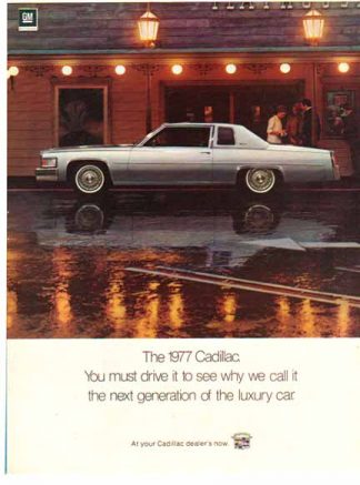 Cadillac 1977 Car Ad - Silver / General Motors